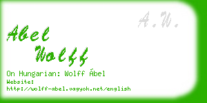 abel wolff business card