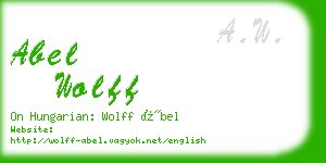 abel wolff business card